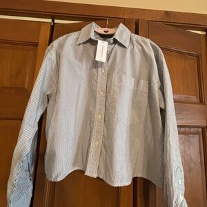 Women’s Banana Republic Striped Cropped Blouse